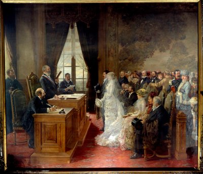 Die standesamtliche Trauung von Mathurin Moreau im Pariser Rathaus 1881 von Henri Gervex