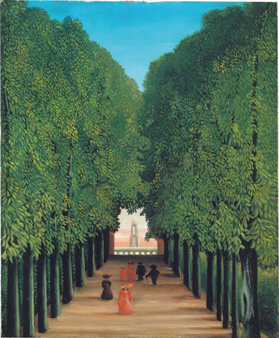 Die Allee im Park von Saint Cloud, ca. 1908 von Henri Rousseau