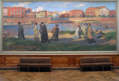 Ufer der Garonne, die Träumer, Toulouse von Henri Jean Guillaume Martin