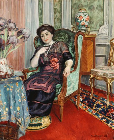 Eine Frau, die in einem Stuhl sitzt, 1911 von Henri Lebasque