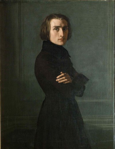 Porträt des Komponisten Franz Liszt, 1811-1886 (1839) von Henri Lehmann