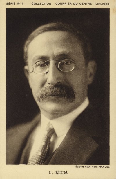 Leon Blum, ca. 1930er (s/w Foto) von Henri Manuel
