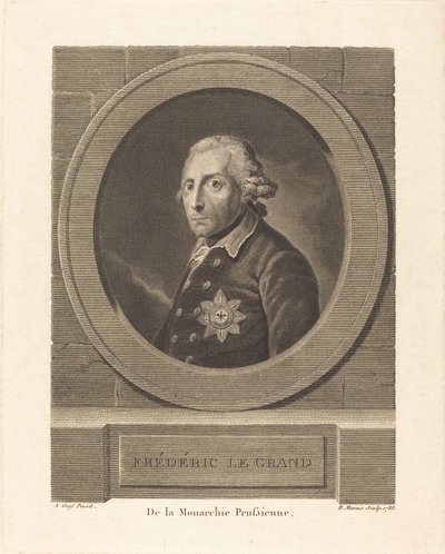 Friedrich der Große, König von Preußen von Henri Marais after Anton Graff