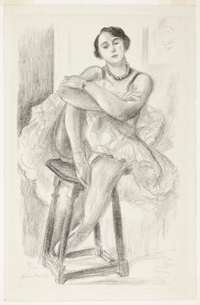 Auf einem Hocker sitzende Tänzerin, aus Zehn Tänzerinnen von Henri Matisse