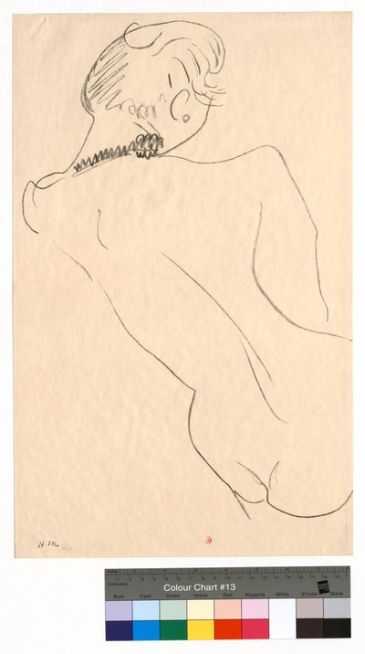 Rückenfigur mit schwarzem Halsband von Henri Matisse