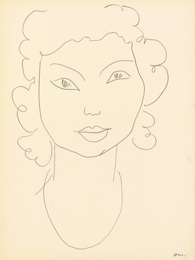 Kopf, lockiges Haar von Henri Matisse