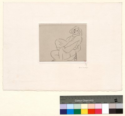 Junge Frau, die ihr linkes Knie umfasst von Henri Matisse
