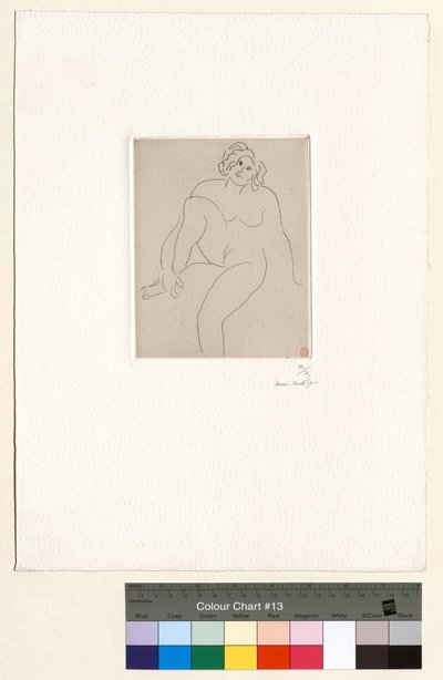 Sitzender Akt, den Arm um das angewinkelte Bein legend von Henri Matisse
