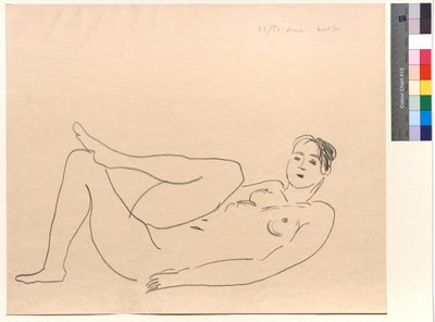 Liegender Akt mit angewinkeltem Bein: Beinstudie von Henri Matisse