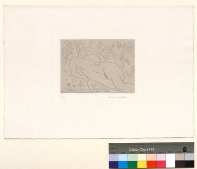 Akt, blumiges Interieur von Henri Matisse