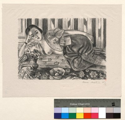 Odaliske in roter Satinhose von Henri Matisse