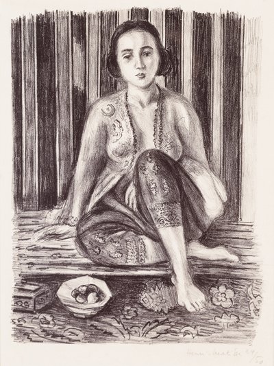 Odaliske mit einer Schale Obst von Henri Matisse