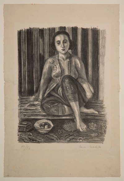Odaliske mit einer Obstschale von Henri Matisse