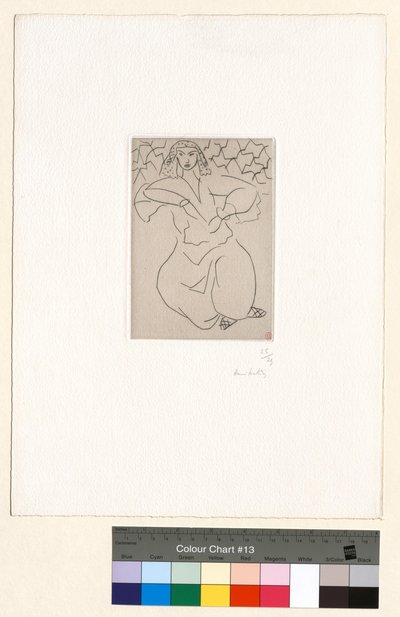Sitzende Orientalin mit Schleier auf dem Kopf von Henri Matisse