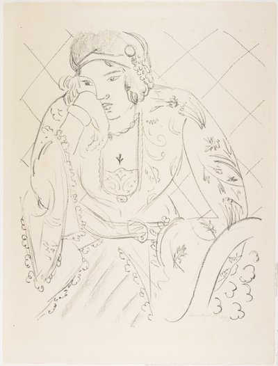 Orientalin mit dreiblättrigem Kreuz von Henri Matisse