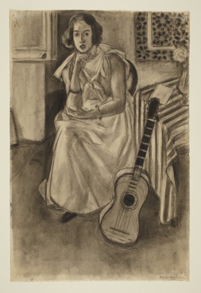 Sitzendes Modell mit Gitarre von Henri Matisse