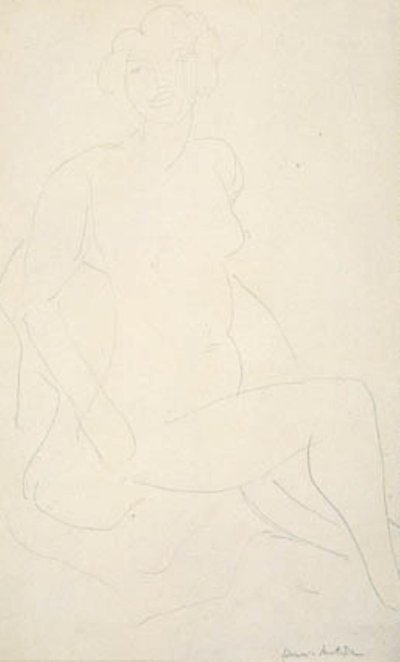 Sitzendes weibliches Modell, nach rechts gewandt von Henri Matisse