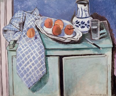 Stillleben auf einem grünen Sideboard von Henri Matisse