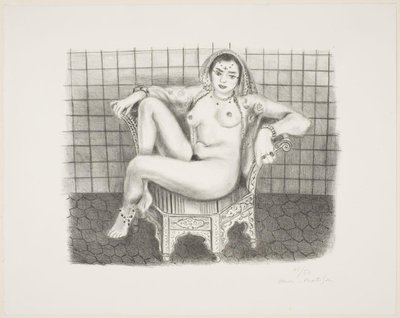 Junger Hindu, nackt auf einem Stuhl sitzend von Henri Matisse