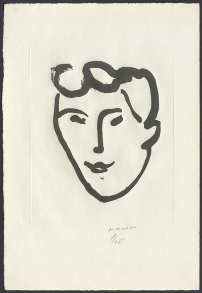 Gesicht einer Frau [Maske mit Lockenrollen] von Henri Matisse