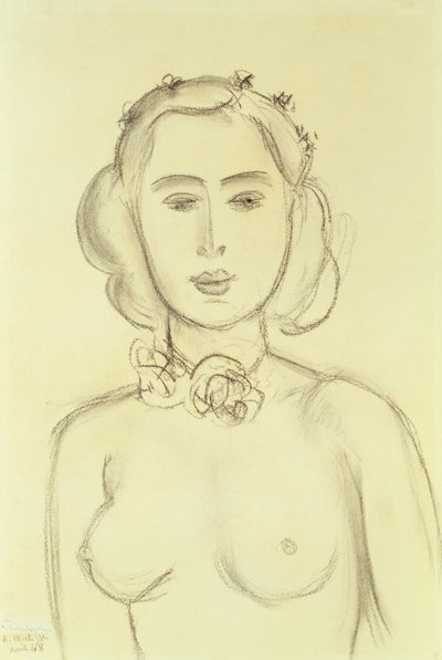 Frau mit Entblößten Brüsten von Henri Matisse