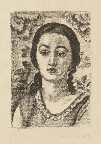 Junge Frau mit braunen Locken von Henri Matisse