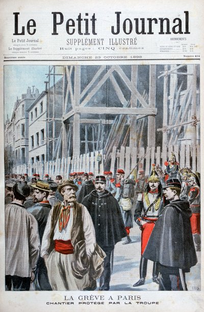 Ein Streik in Paris, 1898 von Henri Meyer