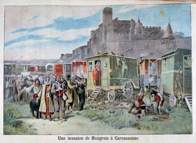 Ungarische Zigeuner außerhalb von Carcassonne, Frankreich, 1898 von Henri Meyer