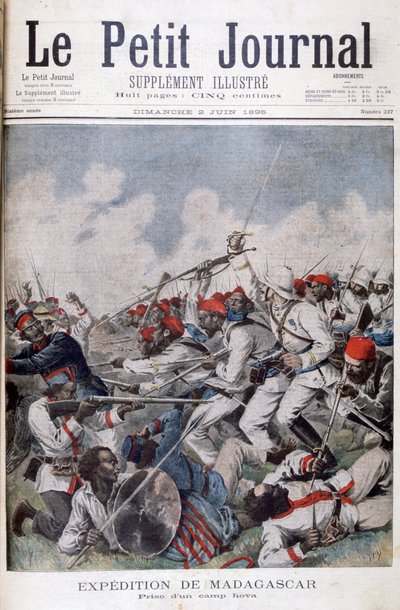 Die Eroberung eines Hova-Lagers, Madagaskar, 1895 von Henri Meyer
