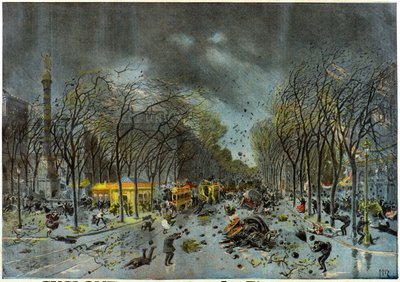 Tornado, Place du Chatelet, Paris von Henri Meyer