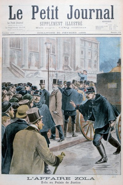 Émile Zola Affäre, zum Palais de Justice gebracht, Paris, 1898 von Henri Meyer