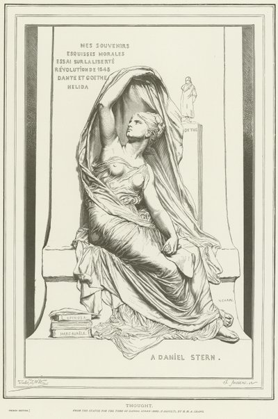 Allegorie des Denkens von Henri Michel Antoine Chapu