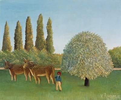 Wiesenland (Die Weide) von Henri Rousseau