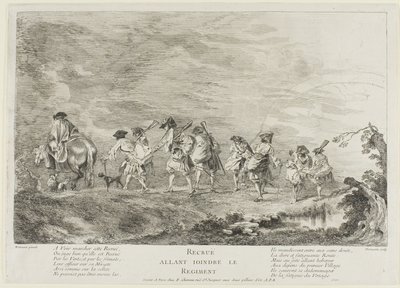 Rekruten auf dem Weg zum Regiment von Henri Simon Thomassin