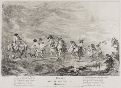Rekruten gehen zum Regiment von Henri Simon Thomassin