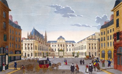 Das Palais de Justice, ca. 1815-20 (Farbstich) von Henri after Courvoisier Voisin