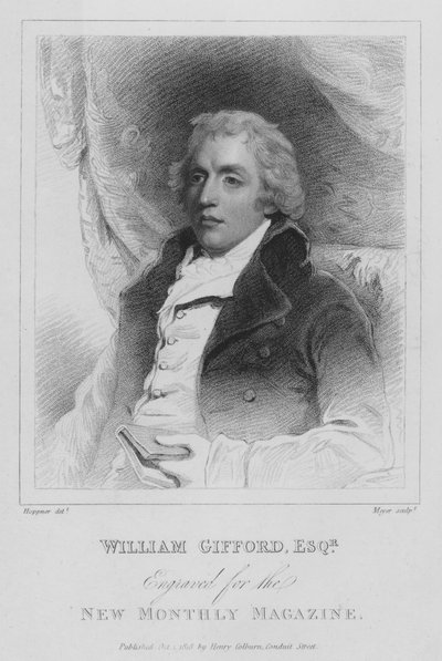 William Gifford, englischer satirischer Dichter, Kritiker und Herausgeber der Quarterly Review von Henri after Meyer
