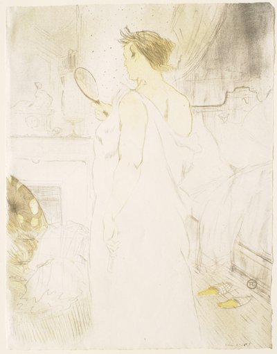 Elles: Frau mit Spiegel von Henri de Toulouse-Lautrec