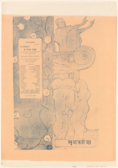 Programm für "Der kleine Tontopf" von Henri de Toulouse-Lautrec