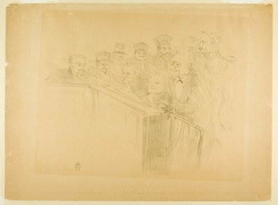 Der Arton-Prozess (erste Platte) von Henri de Toulouse-Lautrec