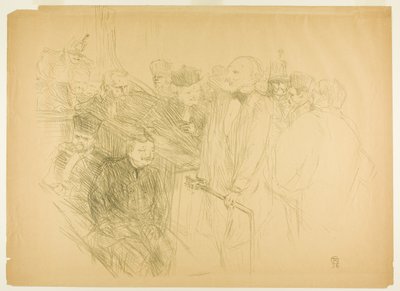 Der Arton-Prozess, Ribot gibt Beweise (zweite Platte) von Henri de Toulouse-Lautrec