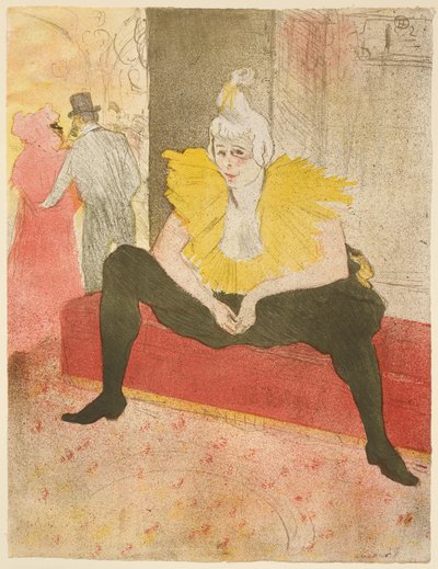 Die sitzende Clownin (Miss Cha-U-Kao) von Henri de Toulouse-Lautrec