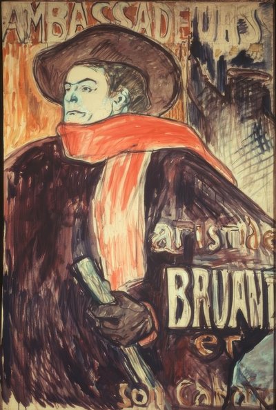 Aristide Bruant bei den Ambassadeurs von Henri de Toulouse Lautrec