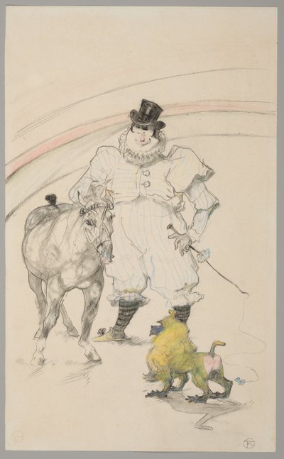 Im Zirkus: Dressiertes Pony und Pavian von Henri de Toulouse-Lautrec