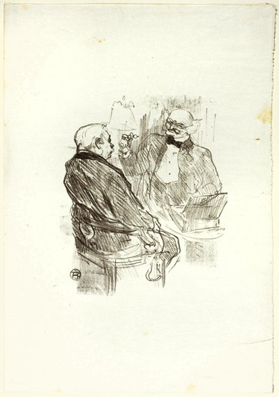 Georges Clemenceau und der Optiker Mayer, aus Au Pied du Sinaï von Henri de Toulouse Lautrec
