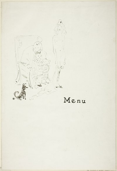 Das nackte Mädchen: Menü von Henri de Toulouse Lautrec