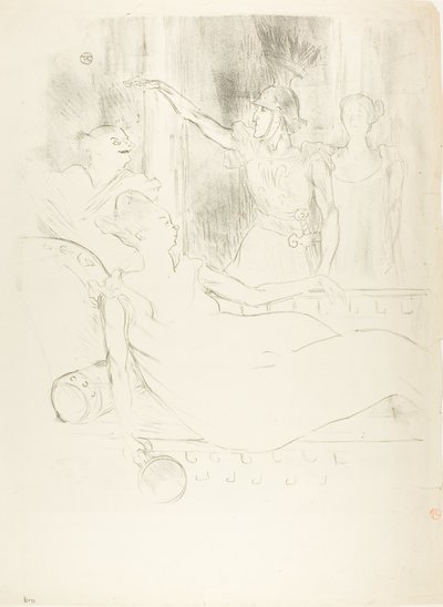 Madame Simon-Girard, Brasseur und Guy in La belle Hélène von Henri de Toulouse Lautrec