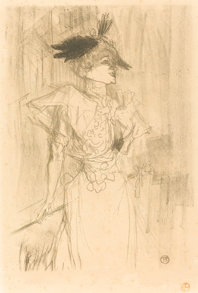 Mlle. Marcelle Lender, stehend von Henri de Toulouse Lautrec