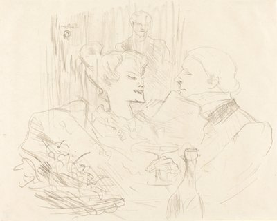 Abendessen in London Souper à Londres, 1896 von Henri de Toulouse Lautrec