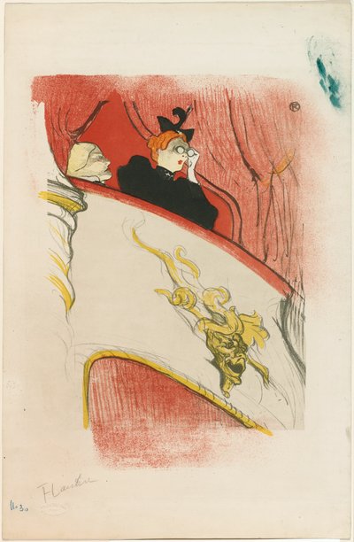 Die Loge mit der vergoldeten Maske von Henri de Toulouse Lautrec